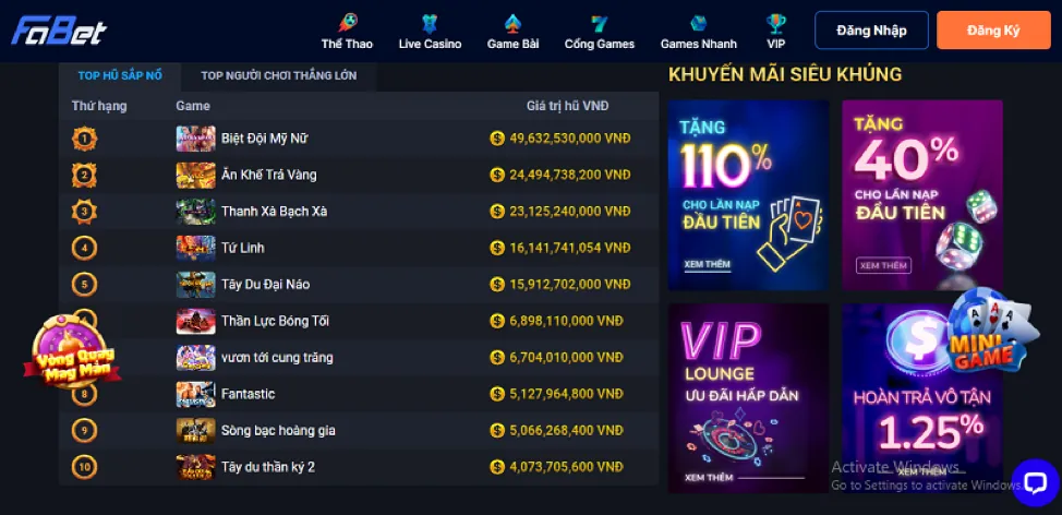 Khuyến mãi chào mừng 09vip